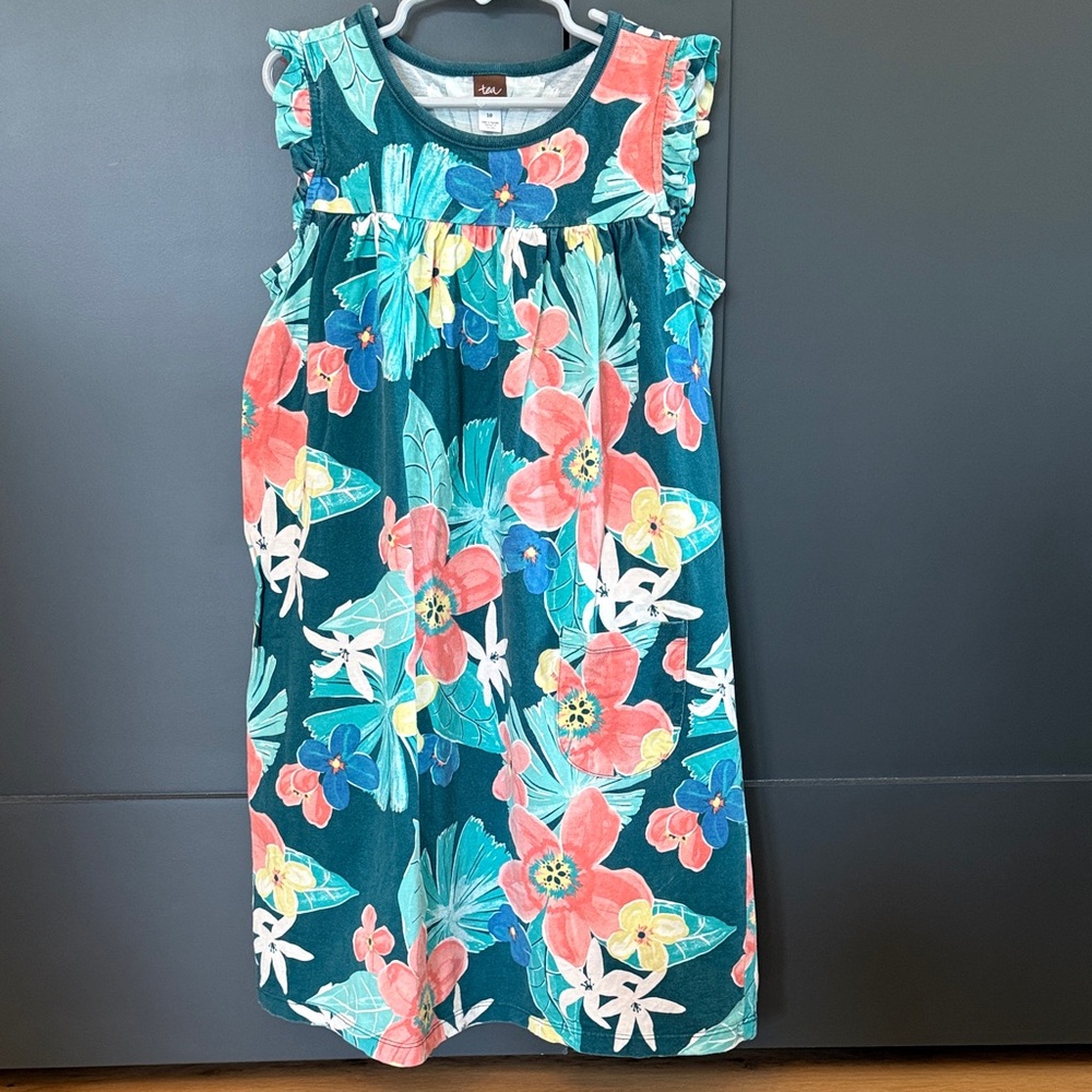 Tea Collection Girls Floral Sleeveless Dress